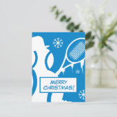 Vrolijk kerstfeest briefkaarten met schattige tenn (Staand voorkant)