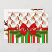 Vrolijk kerstfeest Briefkaarten Noordpool (Voorkant / Achterkant)