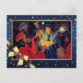 Vrolijk kerstfeest. Briefkaarten van de Nativiteit