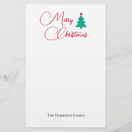 Vrolijk kerstfeest  briefpapier (Voorkant)