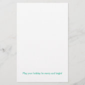 Vrolijk kerstfeest  briefpapier (Achterkant)