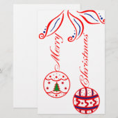 Vrolijk kerstfeest briefpapier (Voorkant / Achterkant)