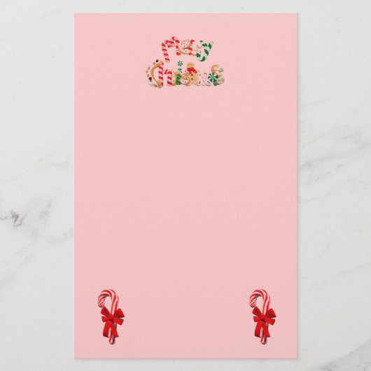 Vrolijk kerstfeest briefpapier (Voorkant)