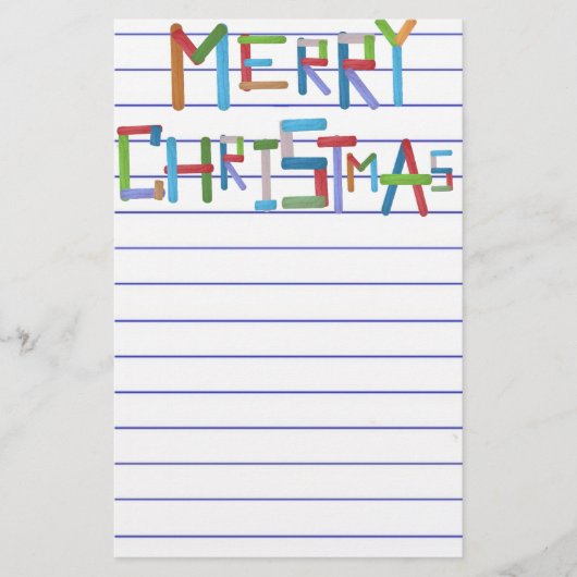Vrolijk kerstfeest briefpapier (Voorkant)