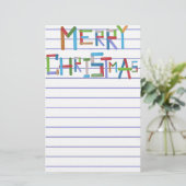 Vrolijk kerstfeest briefpapier (Staand voorkant)