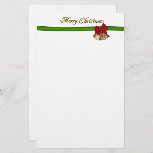 Vrolijk kerstfeest briefpapier (Voorkant / Achterkant)