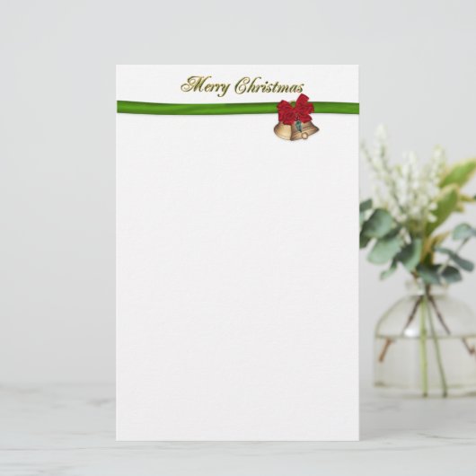 Vrolijk kerstfeest briefpapier (Staand voorkant)