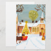 Vrolijk kerstfeest briefpapier (Voorkant / Achterkant)