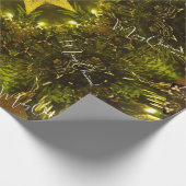 Vrolijk kerstfeest Bright Golden Star  Elegant Cadeaupapier (Hoek)