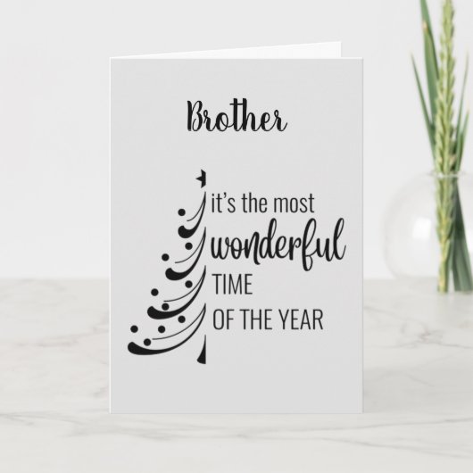 VROLIJK KERSTFEEST **BROER** FEESTDAGEN KAART (Voorkant)