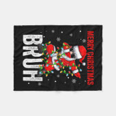Vrolijk Kerstfeest Bruh Kerstmis Kerstman Kerstman Fleece Deken (Voorkant (Horizontaal))
