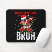 Vrolijk Kerstfeest Bruh Kerstmis Kerstman Kerstman Muismat (Met muis)