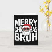 Vrolijk Kerstfeest Bruh Schattige Santa Bruh Zonne Kaart (Gele Bloem)