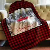 Vrolijk kerstfeest, Buffalo-gebergte en vrachtwage Fleece Deken