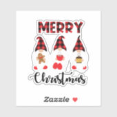 Vrolijk kerstfeest - Buffalo Pset Gnomen Sticker (Vel)