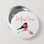 Vrolijk kerstfeest, Bullfinch in de Button van de  (Voorkant /achterkant)