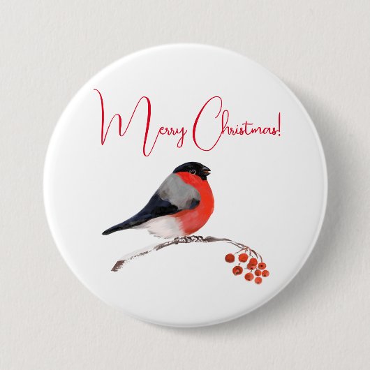 Vrolijk kerstfeest, Bullfinch in de Button van de  (Voorkant)