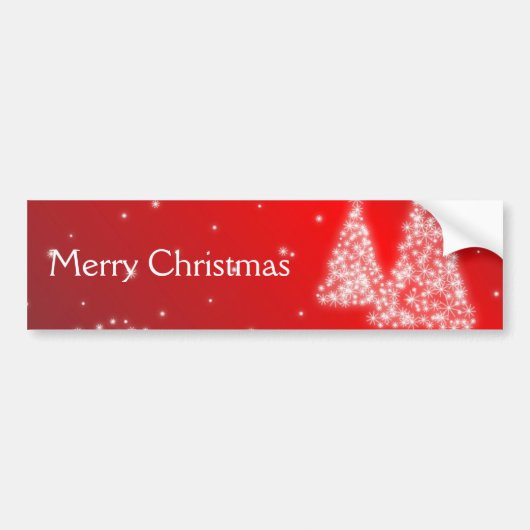 Vrolijk kerstfeest bumpersticker (Voorkant)