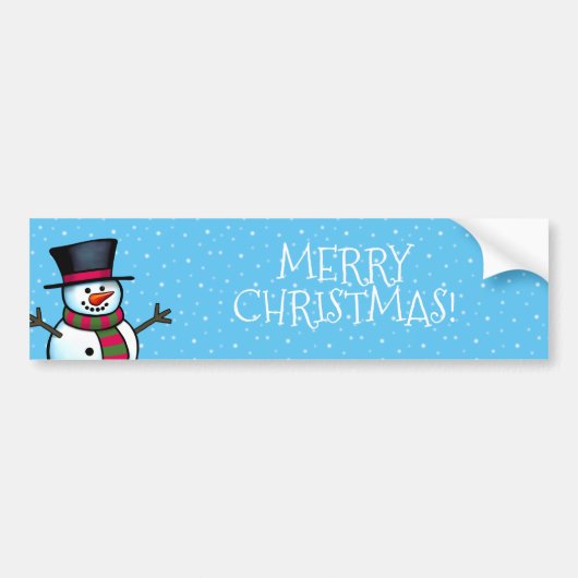 Vrolijk kerstfeest bumpersticker (Voorkant)