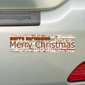 Vrolijk kerstfeest Bumpersticker (Op auto)