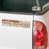 Vrolijk kerstfeest Bumpersticker (Op Truck)