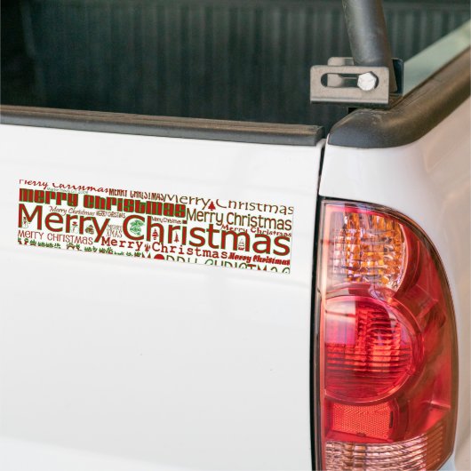 Vrolijk kerstfeest Bumpersticker (Op Truck)