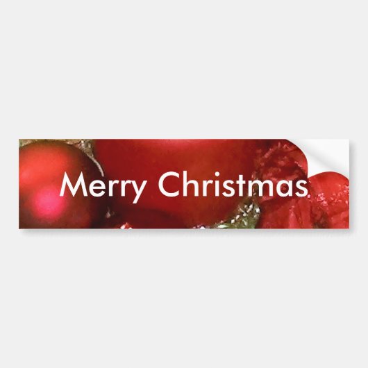 Vrolijk kerstfeest bumpersticker (Voorkant)