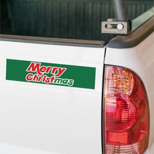 Vrolijk kerstfeest bumpersticker (Op Truck)