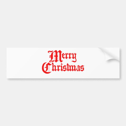 Vrolijk kerstfeest bumpersticker (Voorkant)