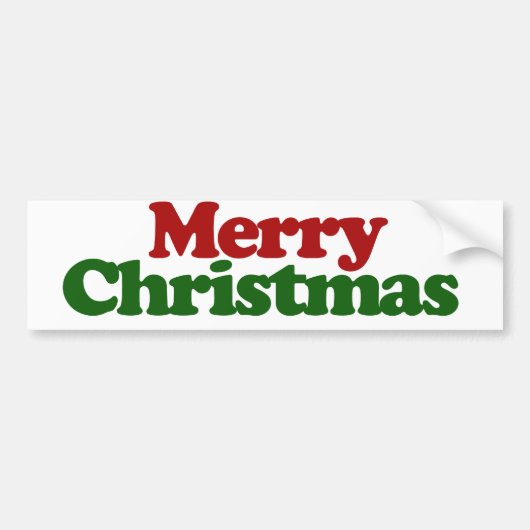 Vrolijk kerstfeest bumpersticker (Voorkant)