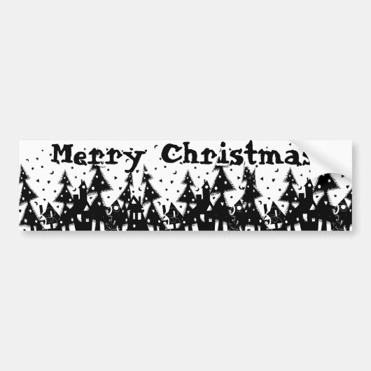 Vrolijk kerstfeest! bumpersticker (Voorkant)