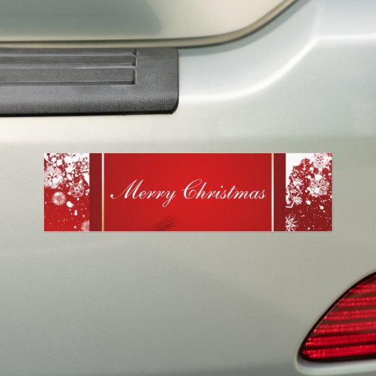 Vrolijk kerstfeest bumpersticker (Op auto)