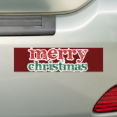 Vrolijk kerstfeest bumpersticker (Op auto)