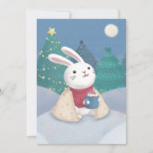 Vrolijk Kerstfeest: Bunny Illustration Feestdagenkaart (Voorkant)