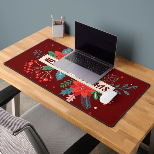 Vrolijk kerstfeest bureaumat (Kantoor 2)
