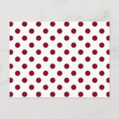 Vrolijk kerstfeest Burgundy Red Polka Dots Briefkaart (Achterkant)