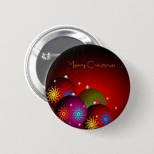 Vrolijk kerstfeest Button (Voorkant /achterkant)