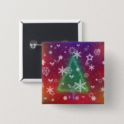 Vrolijk kerstfeest Button (Voorkant /achterkant)