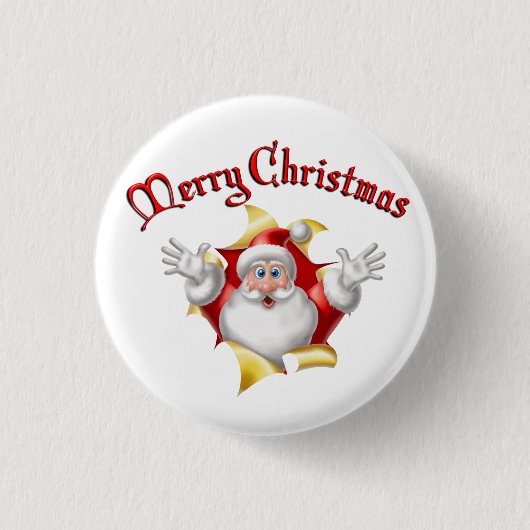 Vrolijk kerstfeest Button (Voorkant)