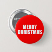 Vrolijk kerstfeest Button (Voorkant /achterkant)