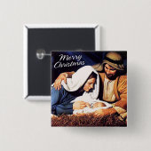 Vrolijk kerstfeest Button (Voorkant /achterkant)