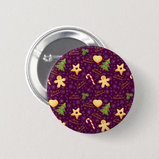 Vrolijk kerstfeest Button (Voorkant /achterkant)