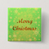 Vrolijk kerstfeest Button - Festive Green Backgrou (Voorkant)