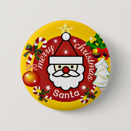Vrolijk kerstfeest_Button Ronde Button 5,7 Cm (Voorkant)