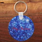 Vrolijk kerstfeest Button Sleutelhanger (Voorkant)