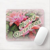 Vrolijk kerstfeest Cactus Flowers 2 Muismat (Met muis)