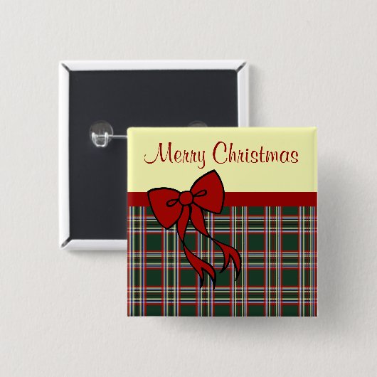 Vrolijk kerstfeest Cadeau Button (Voorkant /achterkant)