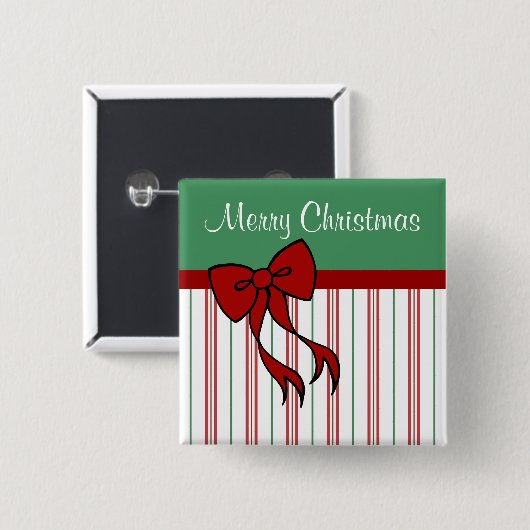 Vrolijk kerstfeest Cadeau Button (Voorkant /achterkant)