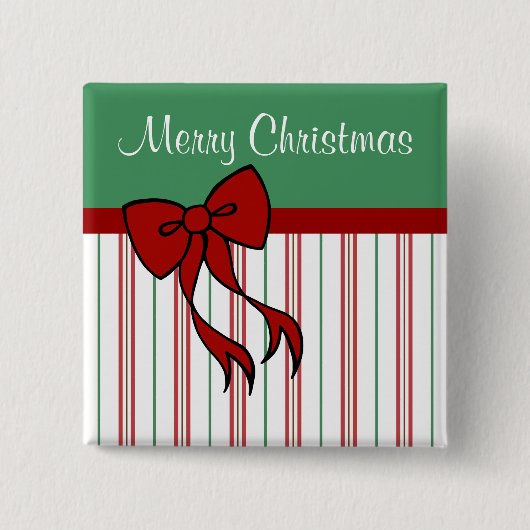 Vrolijk kerstfeest Cadeau Button (Voorkant)