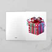 Vrolijk Kerstfeest Cadeau kaart! Folie Feestdagenkaart (Buiten Laag)